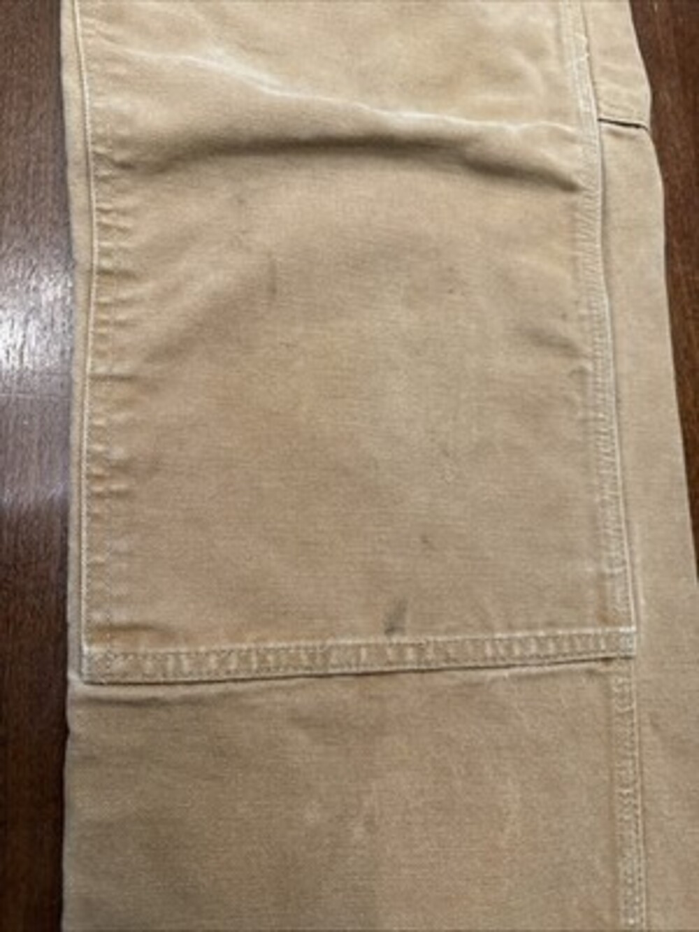 Vintage 90s Carhartt Double Knee Duck Canvas Work Pants Tan 36 X 32 - Picture 9 of 16